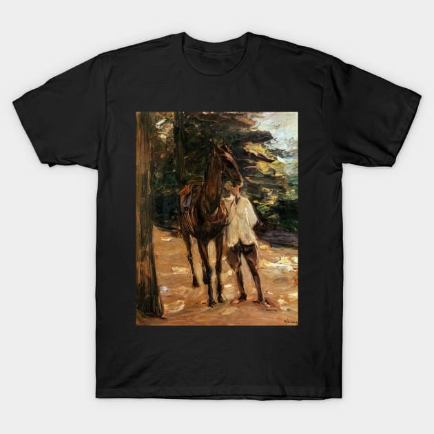 man with horse - Max Liebermann T-Shirt by Kollagio